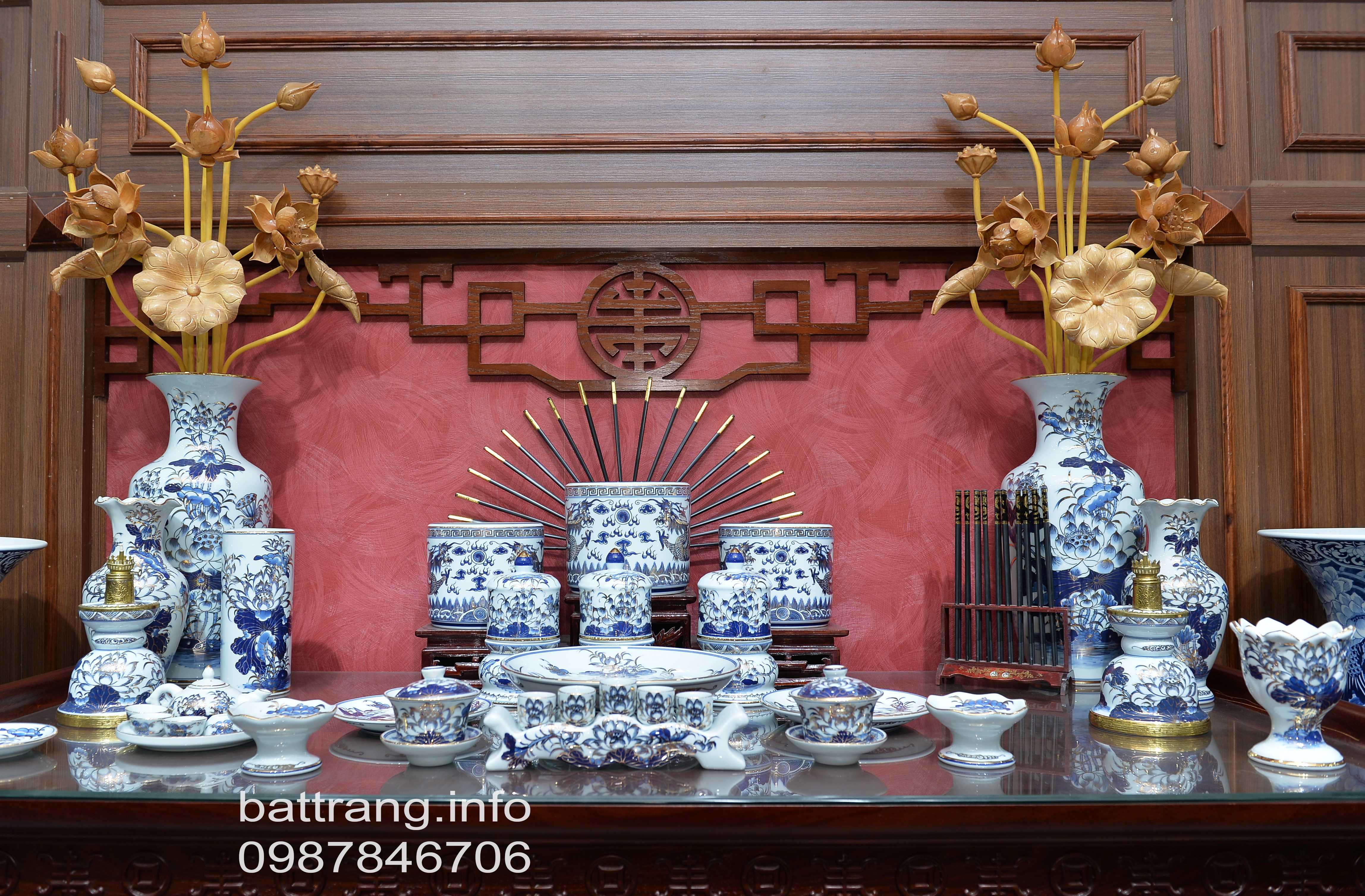 đồ thờ gốm sứ Bát Tràng